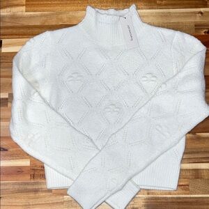 NWT Cream Mock Neck Sweater